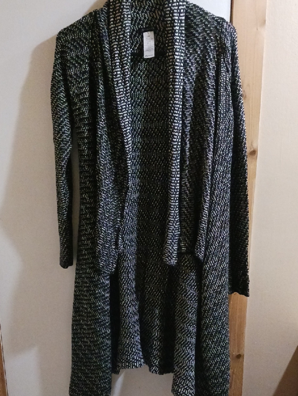 Dynamite Black & White Marled Knit Sweater